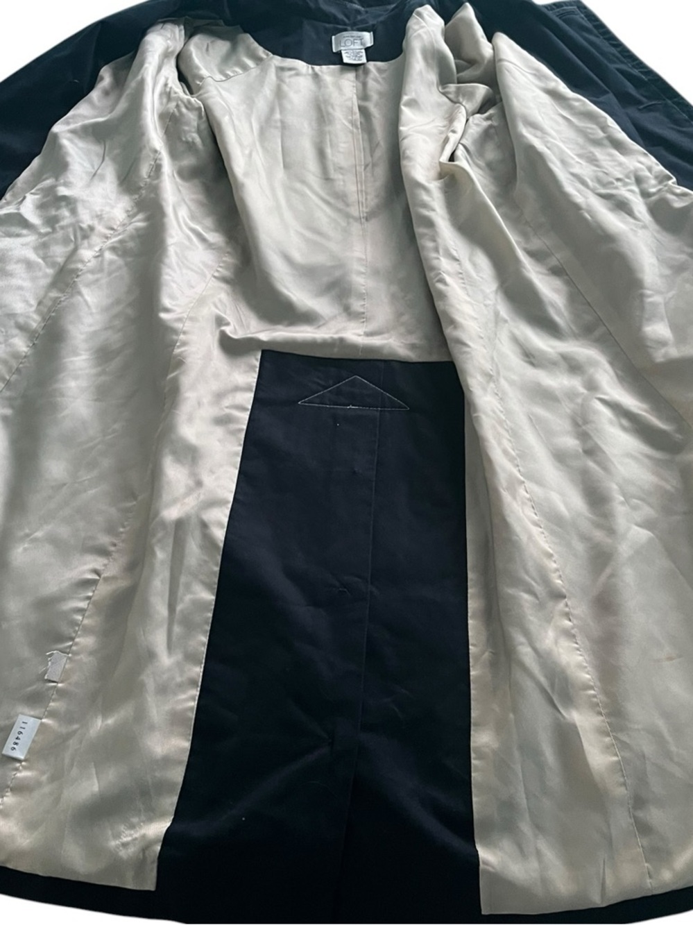 Blue Trench Coat Belted Double Breasted Classic Minimalist Preppy Fall Jacket - Picture 8 of 12